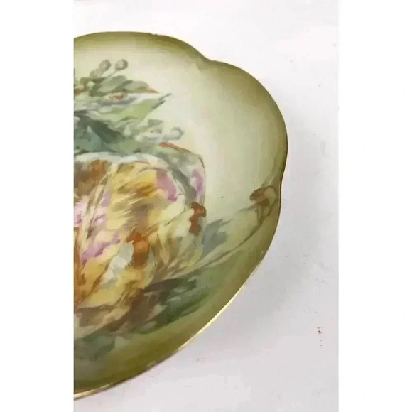 VTG JHR Bavaria Hand Painted 7” Dessert Plate Floral Design Gold Trim - Picture 5 of 11